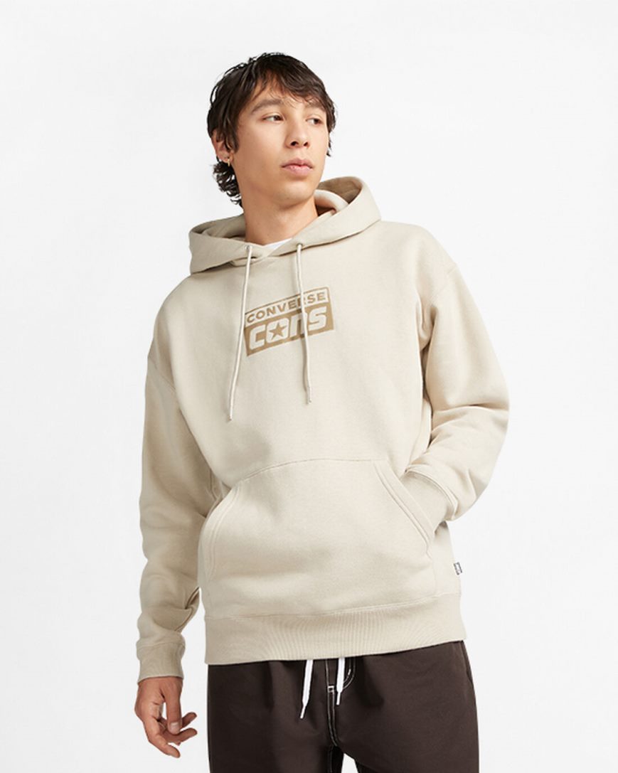 Hanorac Cu Gluga Barbati Converse CONS Fleece Pullover Gri | RO IFJKH905